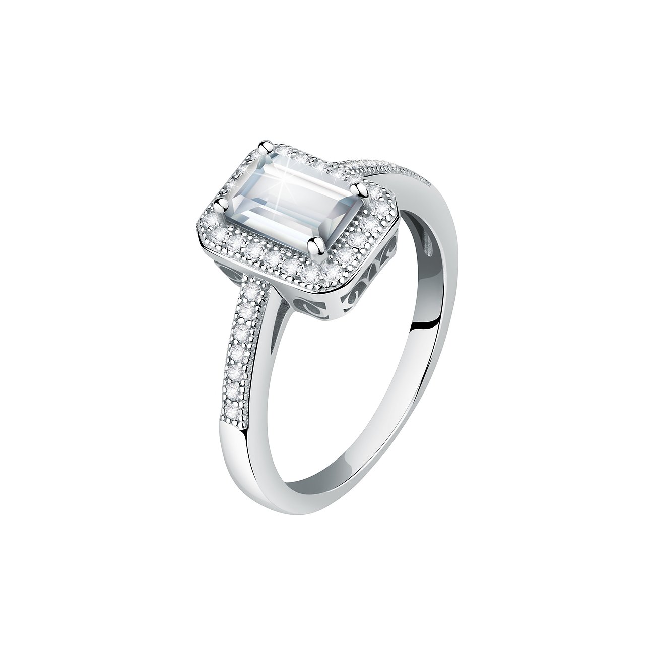 CHRIST Ring aus 925 recyceltem Silber mit Zirkonia.