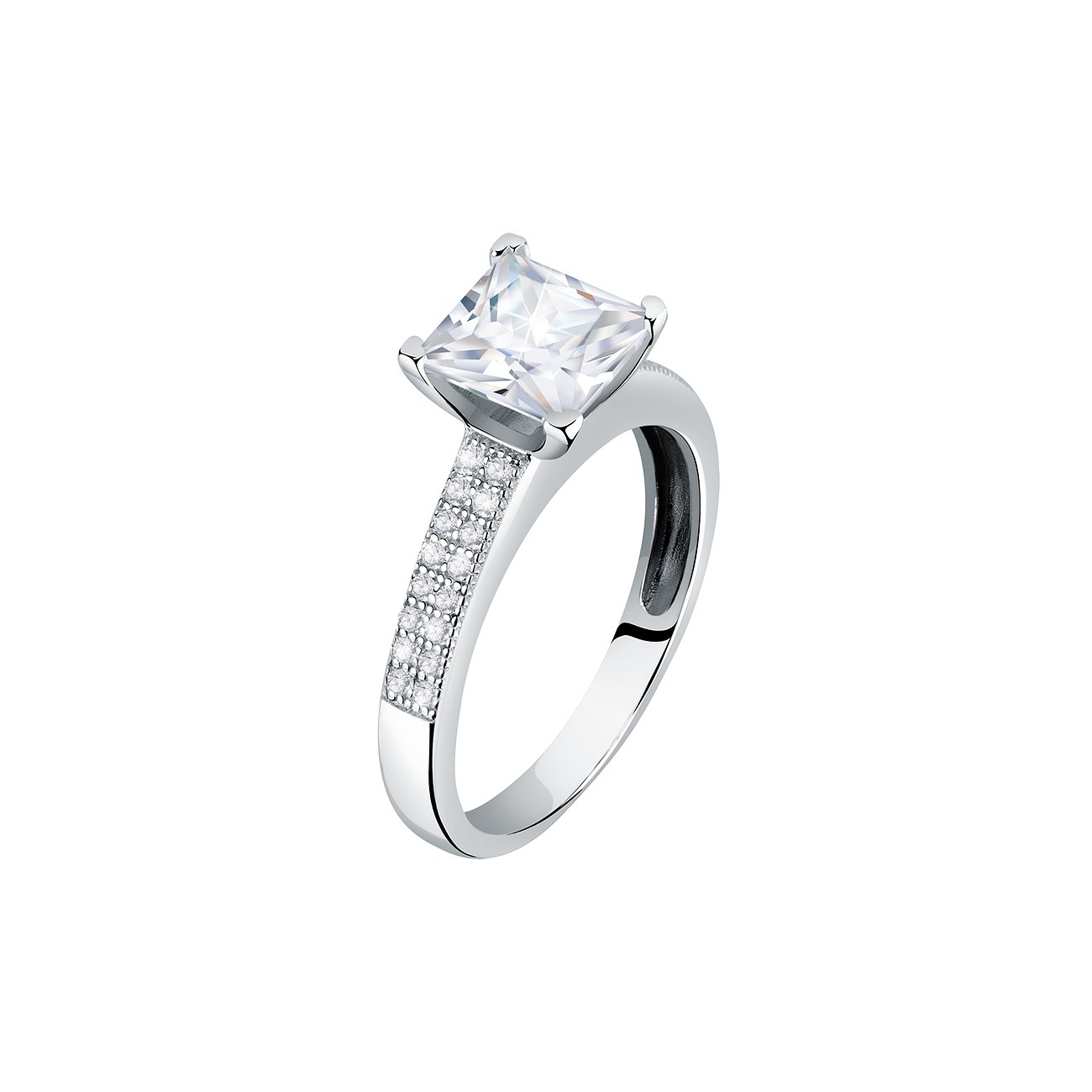 CHRIST ring af 925 genanvendt sølv med zirkonia.