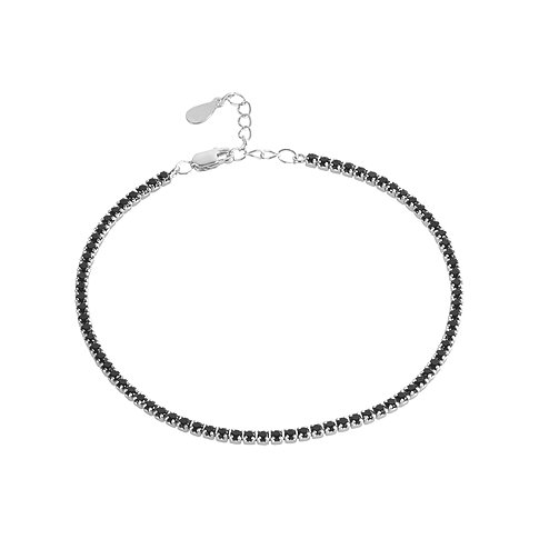 CHRIST Armband aus 925er recyceltem Silber mit schwarzen Zirkonia.