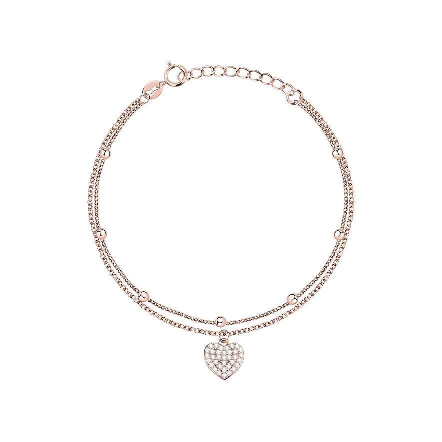 CHRIST Armband, Zirkonia, Damen, 925er Silber, recycelt, roségold