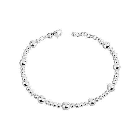 CHRIST Armband aus 925er recyceltem Silber mit Kugeln.