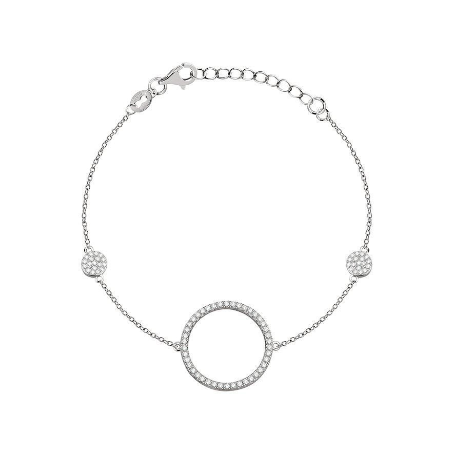 CHRIST Armband, Zirkonia, Damen, 925er Silber, recycelt, silber, Verschluss: Karabiner