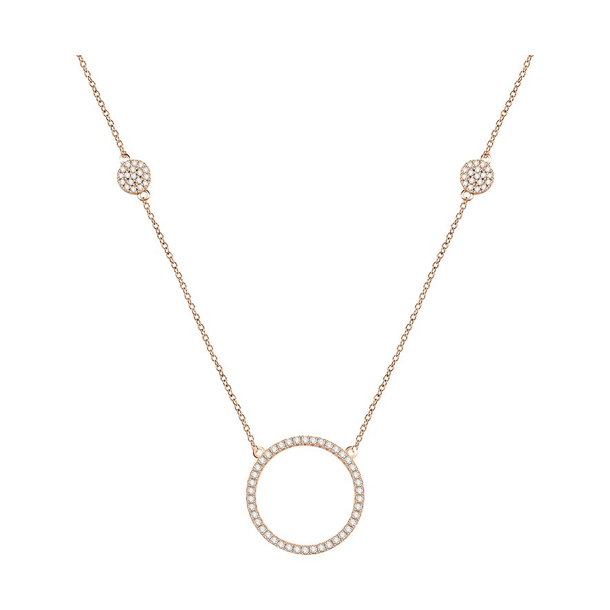 CHRIST Kette, Zirkonia, Damen, 925er Silber, recycelt, roségold, Verschluss: Karabiner