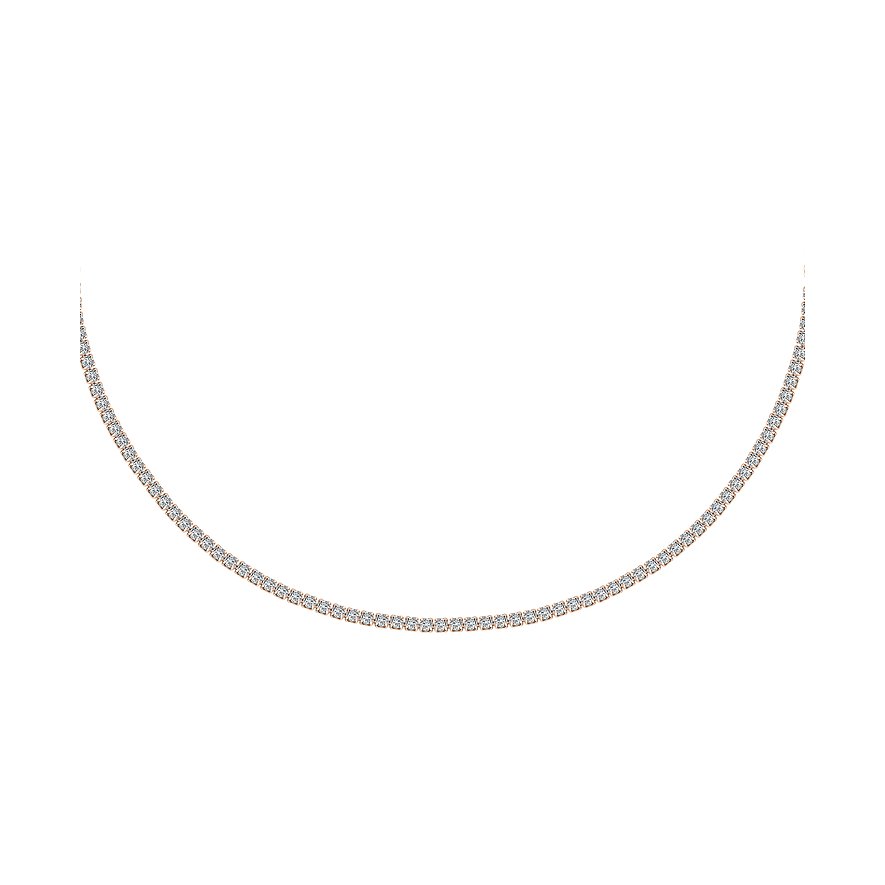 CHRIST Kette, Zirkonia, Damen, 925er Silber, recycelt, roségold
