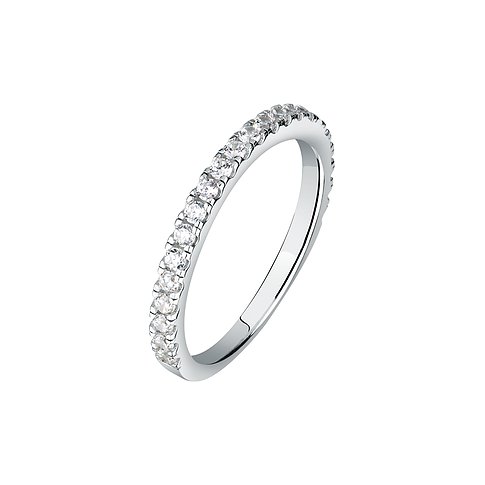 CHRIST Ring aus 925er recyceltem Silber mit weißen Zirkonia.