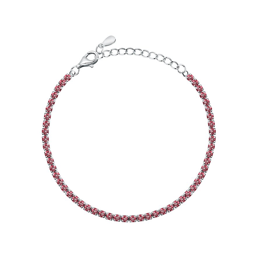 CHRIST Armband aus 925er recyceltem Silber mit pinken Zirkonia.