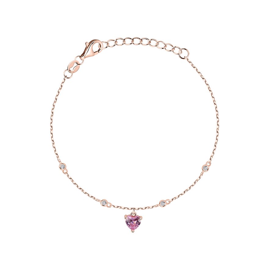 CHRIST Armband, Zirkonia, Damen, 925er Silber, recycelt, roségold