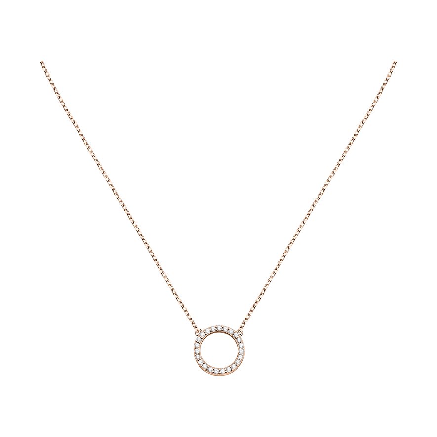 CHRIST Kette, Zirkonia, Damen, 925er Silber, recycelt, roségold