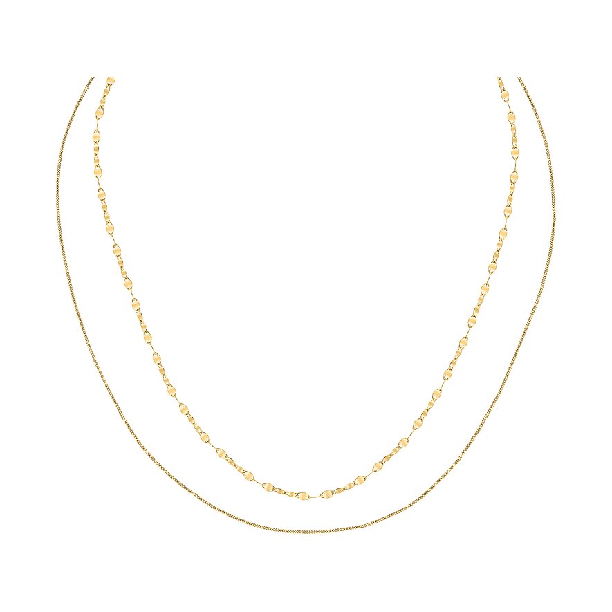 CHRIST Kette, Damen, 925er Silber, recycelt, gold