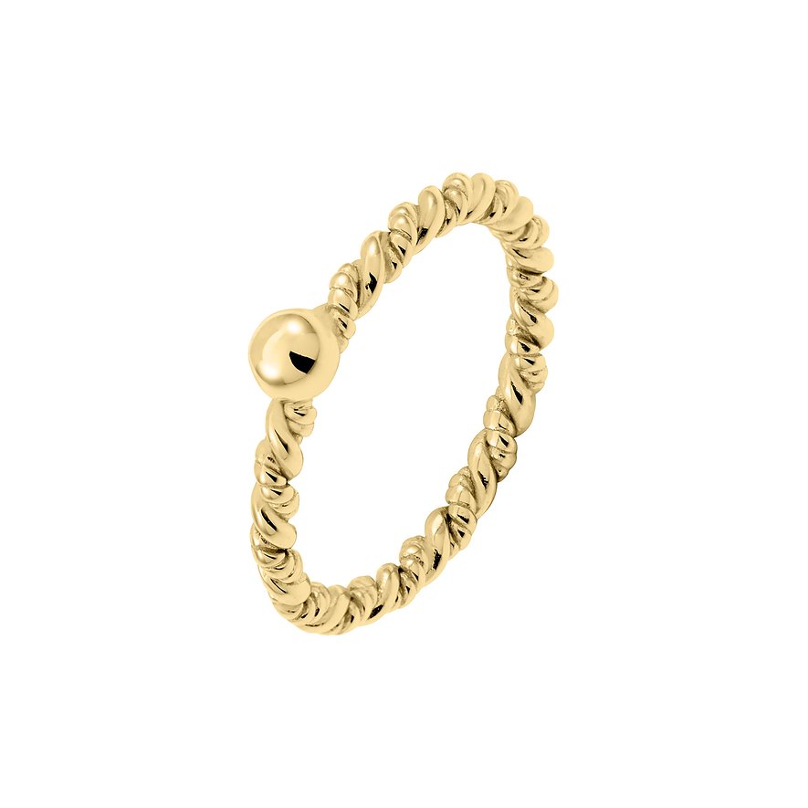 CHRIST Ring, Damen, 925er Silber, recycelt, gold, Größe: 52