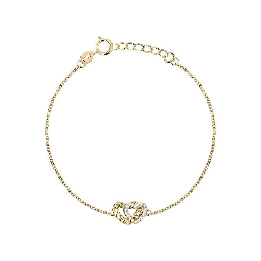 CHRIST Armband, Zirkonia, Damen, 925er Silber, recycelt, gelbgold