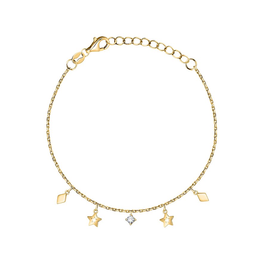 Valeria Armband Zirkonia, Damen, 925er Silber, recycelt, gelbgold