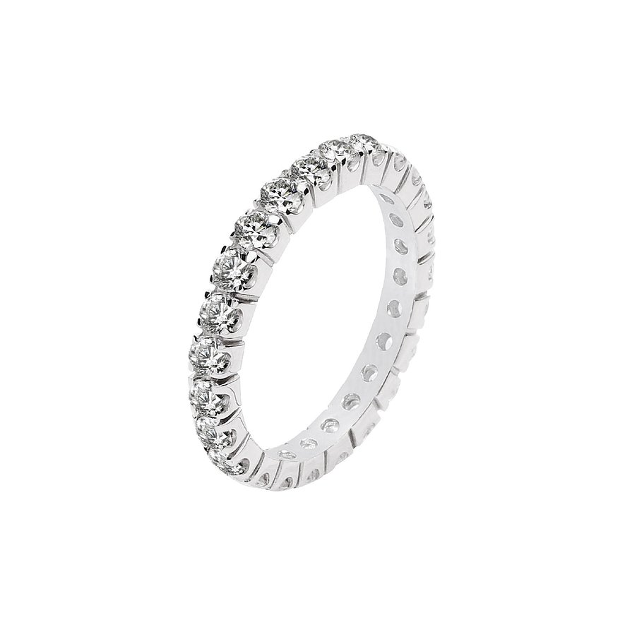CHRIST Ring, Zirkonia, Damen, 925er Silber, recycelt, silber, Größe: 54