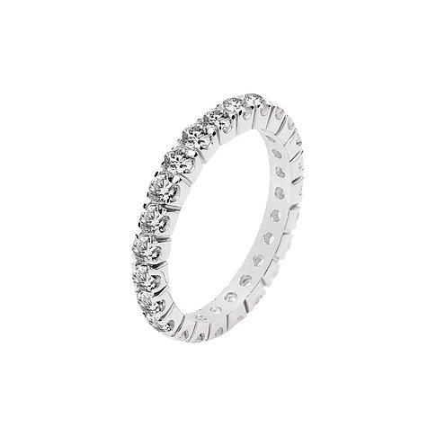 CHRIST ring i 925 silver med vita zirkoner.