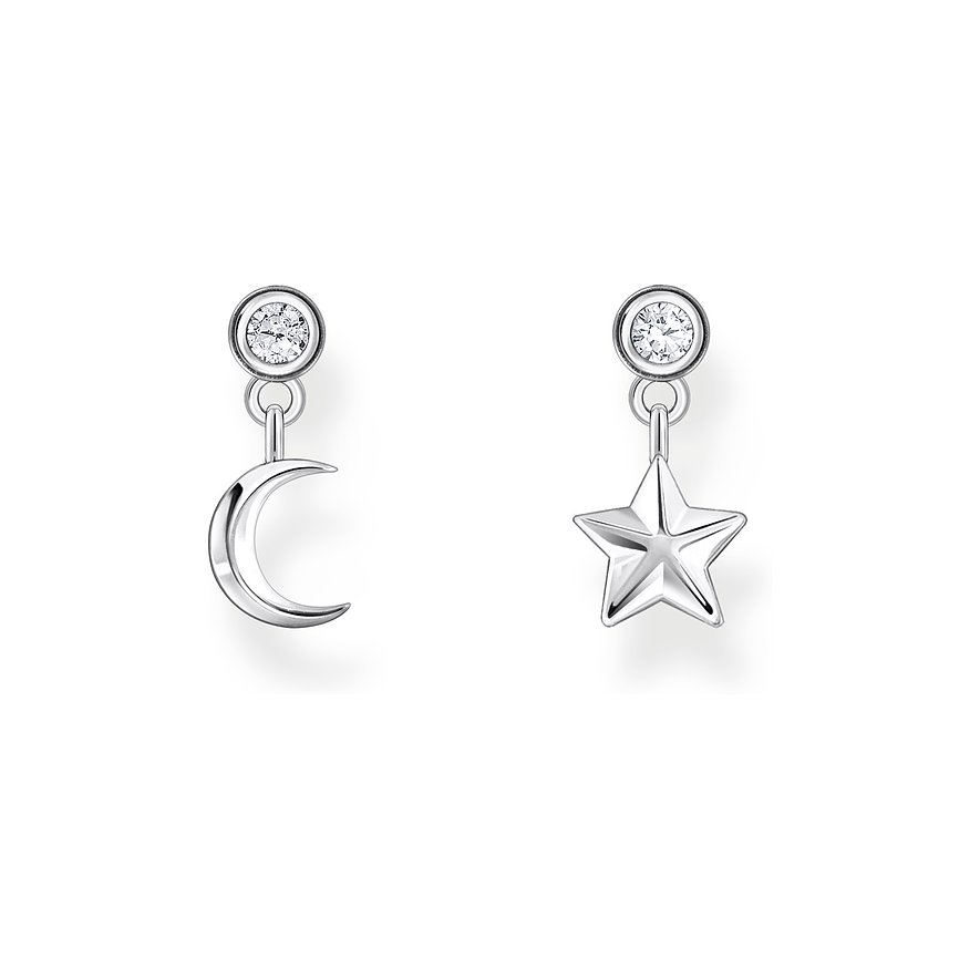Thomas Sabo Ohrstecker, Zirkonia, Damen, 925er Silber, silber