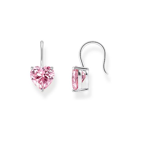 Thomas Sabo örhängen i 925 sterling silver med rosa hjärtformade zirkoner.