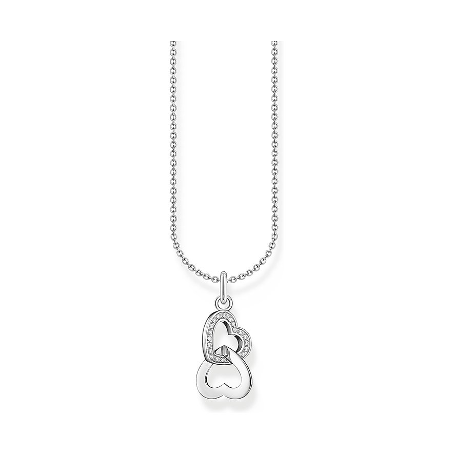 Thomas Sabo Kette Charming, Zirkonia, Damen, 925er Silber, silber