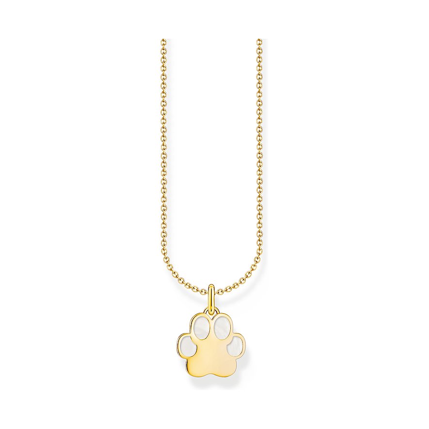 Thomas Sabo Kette Charming, Damen, 925er Silber, Emaille, weiß