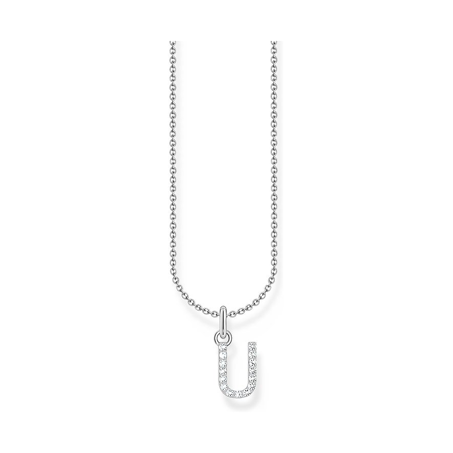 Thomas Sabo Kette Charming, Zirkonia, Damen, 925er Silber, silber