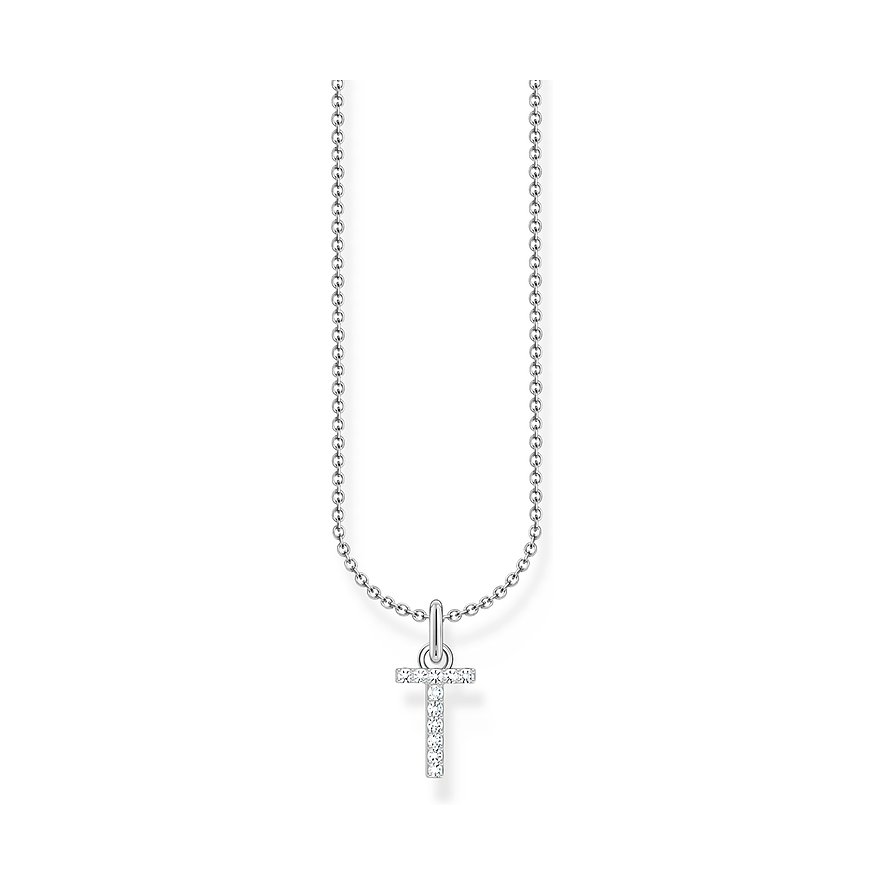 Thomas Sabo Kette Charming, Zirkonia, Damen, 925er Silber, silber