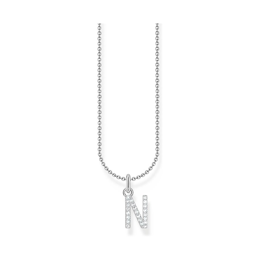 Thomas Sabo Kette Charming, Zirkonia, Damen, 925er Silber, silber