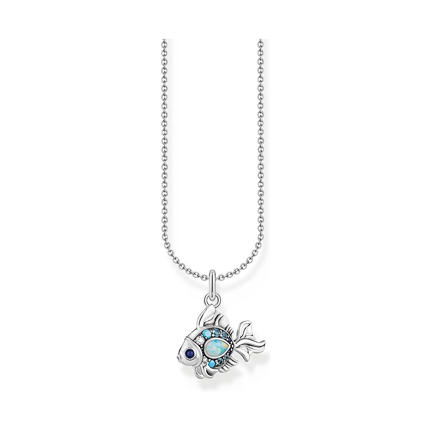 Thomas Sabo Kette Charming, Zirkonia, Damen, 925er Silber, silber