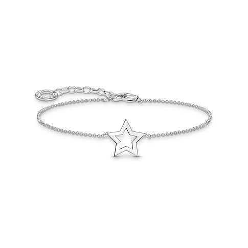Bracelet Thomas Sabo en argent 925 avec pendentif étoile.