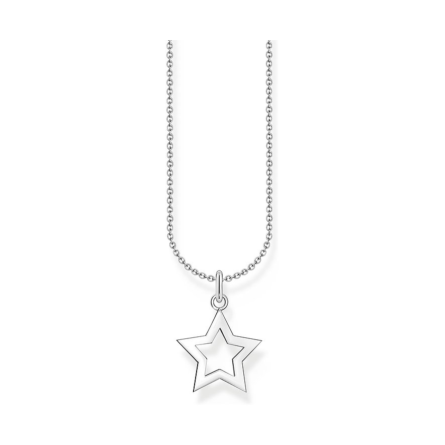 Thomas Sabo Kette Charming, Stern, Damen, 925er Silber, silber