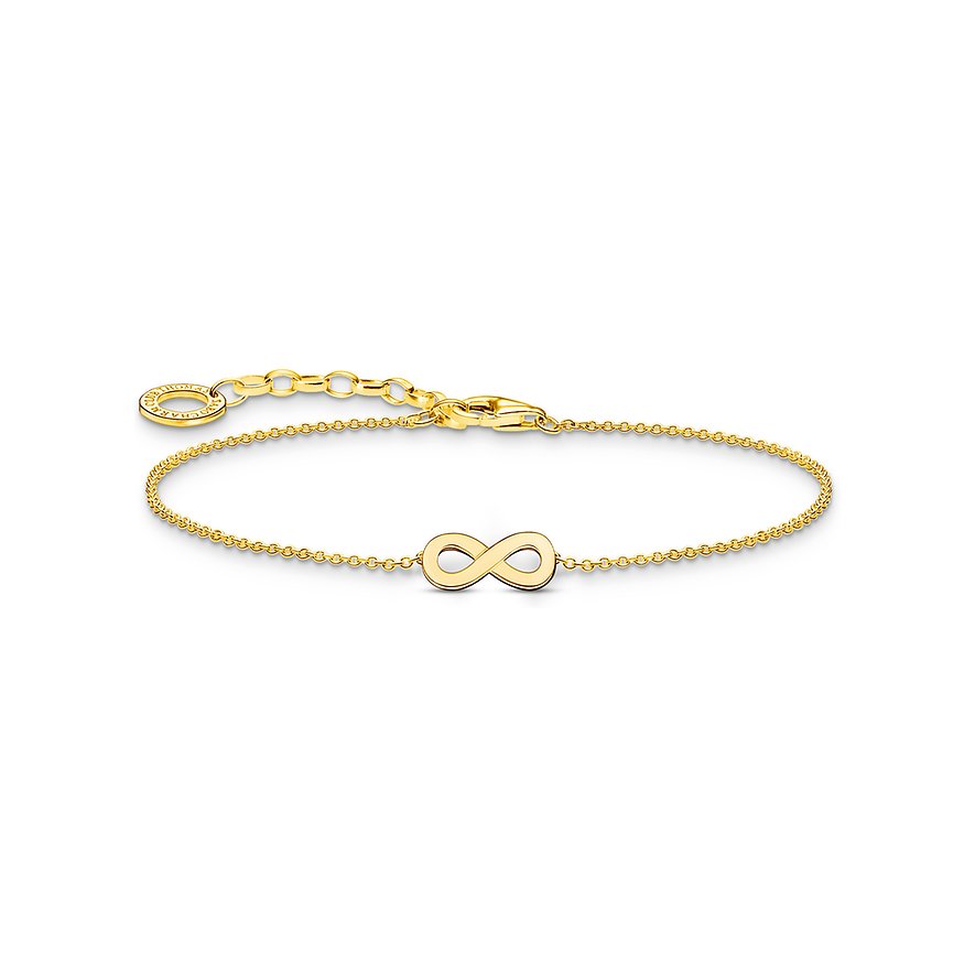 Thomas Sabo Armband Charming, Infinity, Damen, 925er Silber, gold