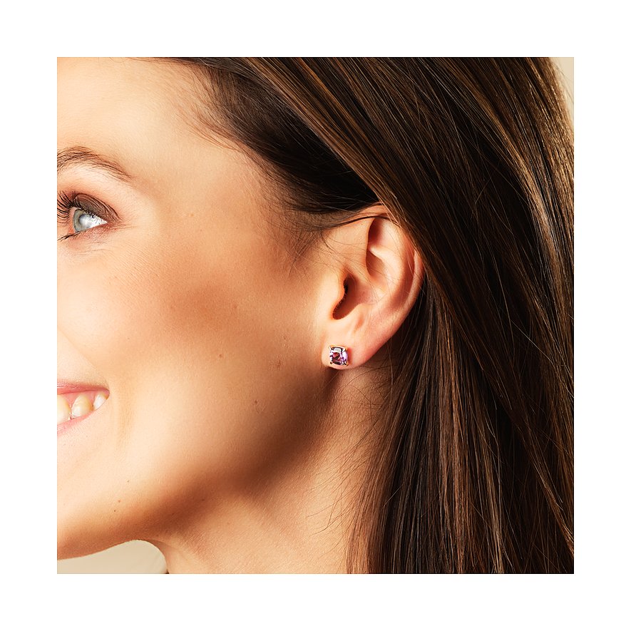 CHRIST Ohrstecker aus 585 Gelbgold mit Amethyst.