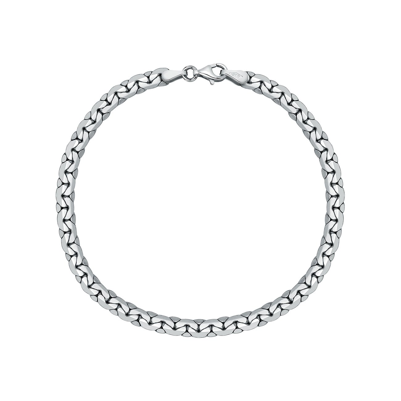 CHRIST armband i 375 vitguld, som består av en flätad kedja.