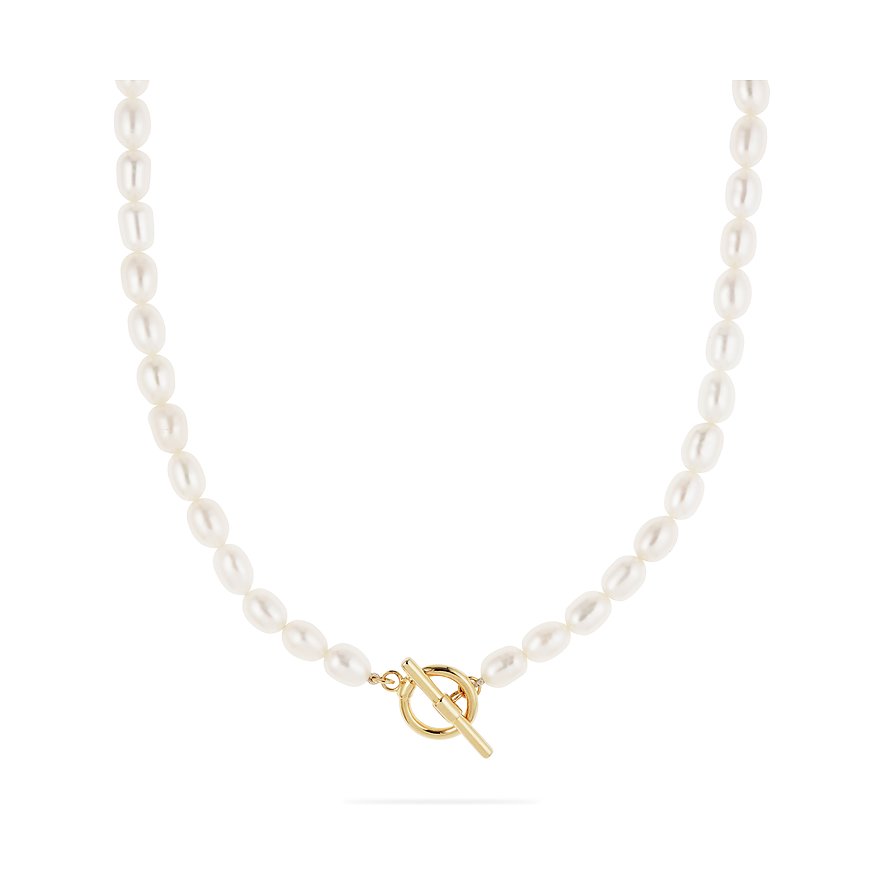 CHRIST Kette, Süßwasserperle, Damen, 585er Gelbgold, gelbgold