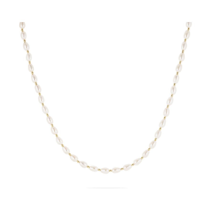 CHRIST Kette, Süßwasserperle, Damen, 585er Gelbgold, gelbgold