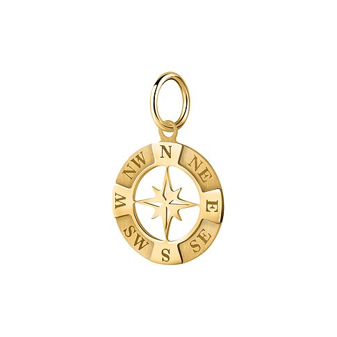 CHRIST Anhänger aus 375 Gelbgold mit Kompass-Design.