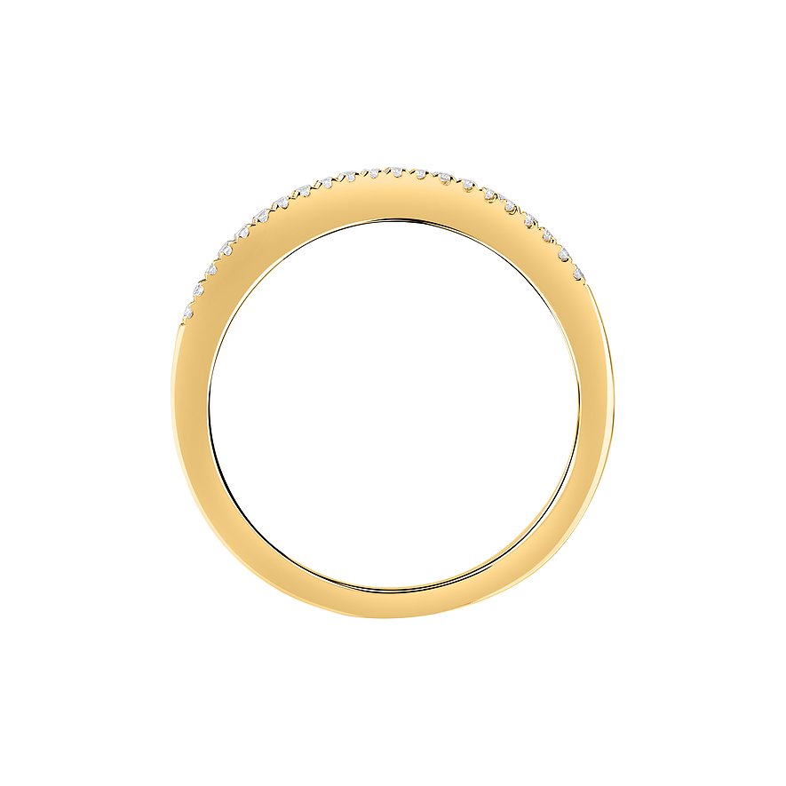 Live Diamond Ring aus 375 Gelbgold mit Diamanten.