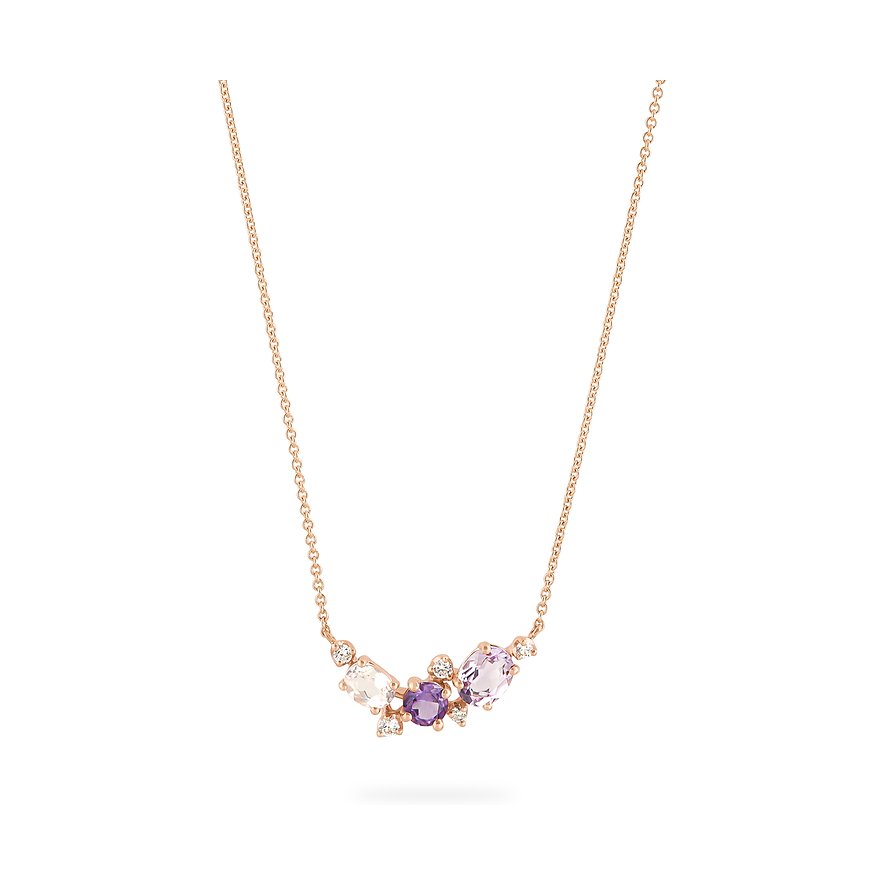 CHRIST Kette, Amethyst, behandelt, Damen, 585er Roségold, roségold