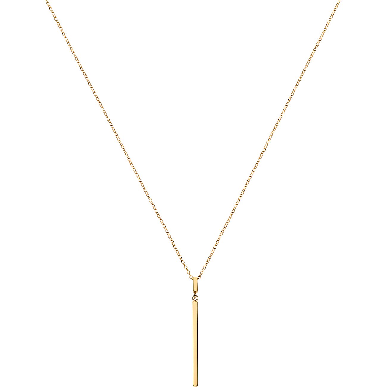 CHRIST Halsschmuck aus 585 Gelbgold mit Stab-Anhänger.
