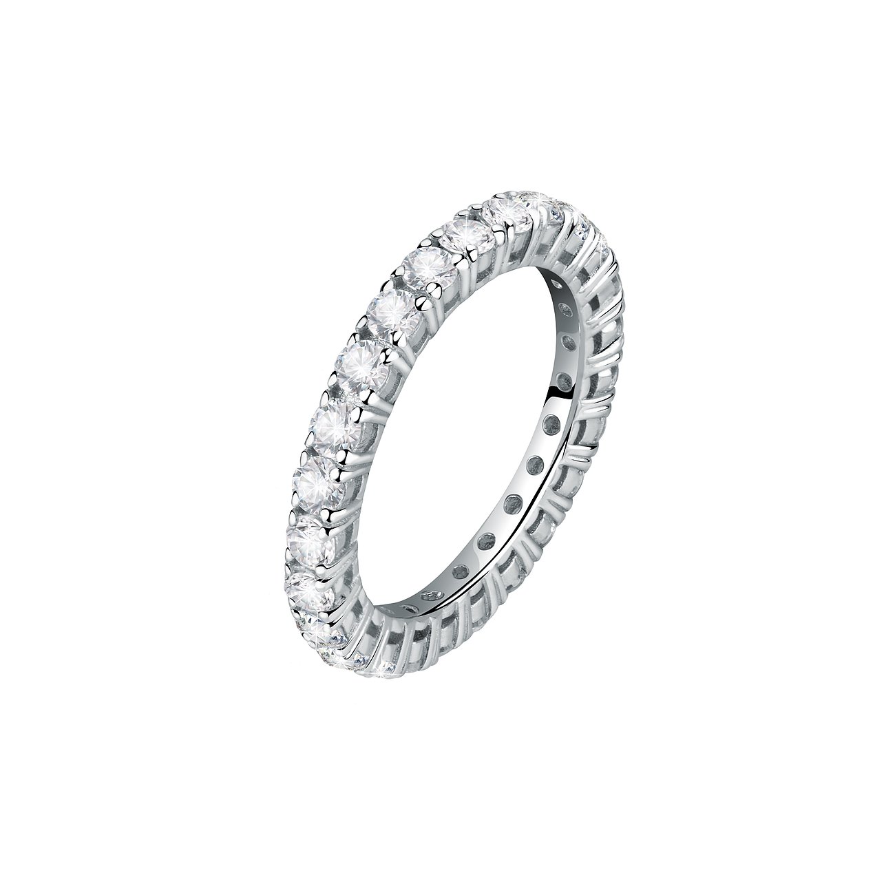 Morellato Ring aus 925er recyceltem Silber mit weißen Zirkonia.