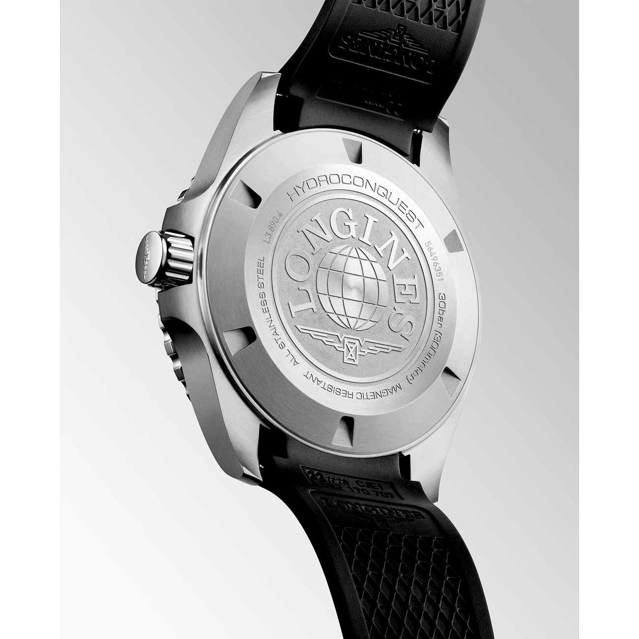 Longines Herrenuhr aus Edelstahl mit Keramiklünette, analog.