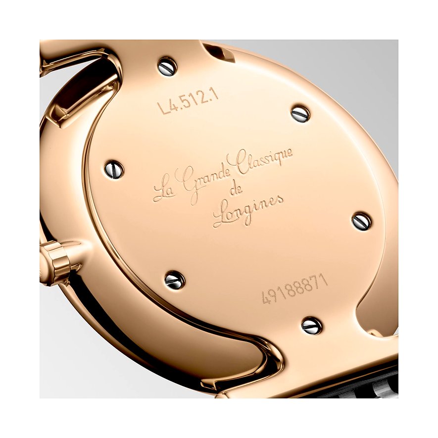 Longines Damenuhr mit Edelstahlgehäuse und Diamanten.