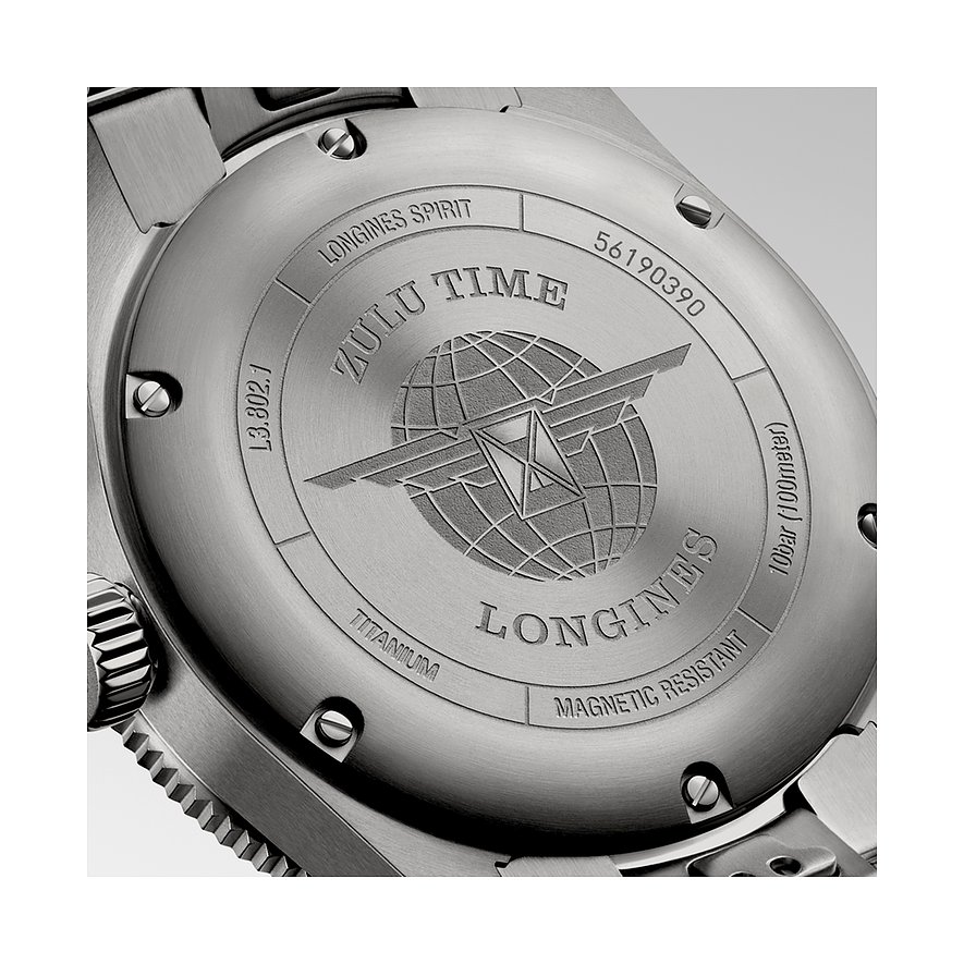 Longines Herrenuhr Longines Spirit Zulu Time Titanium L38021536