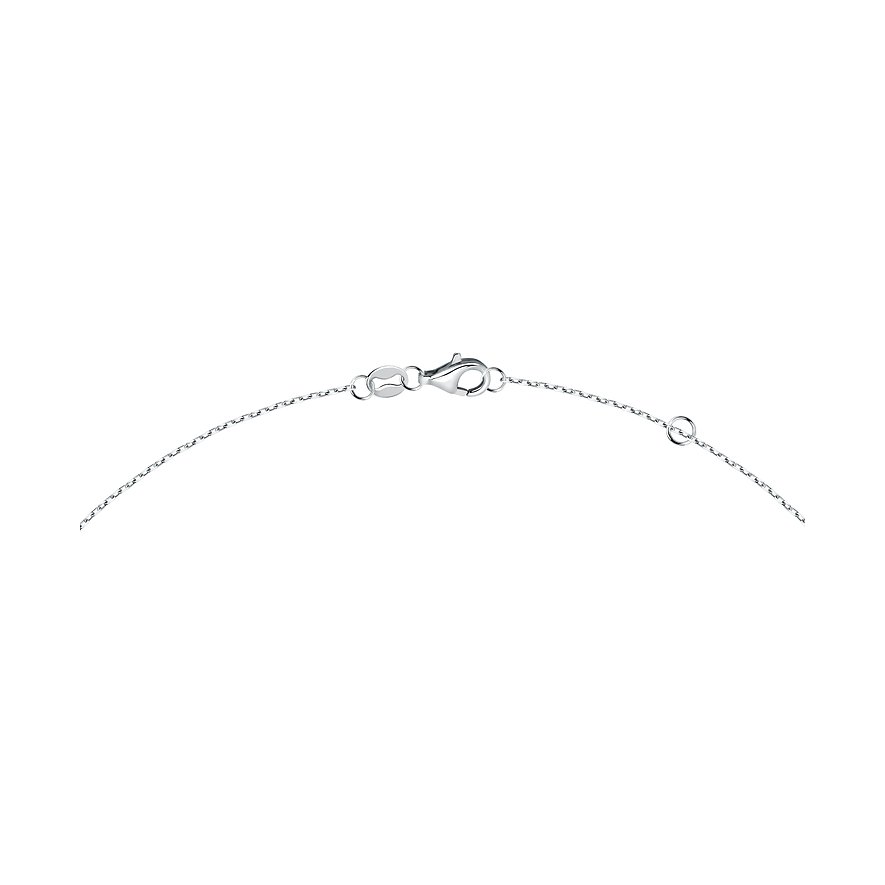 CHRIST Halskette aus 585 Weißgold mit Diamanten und Karabinerverschluss.