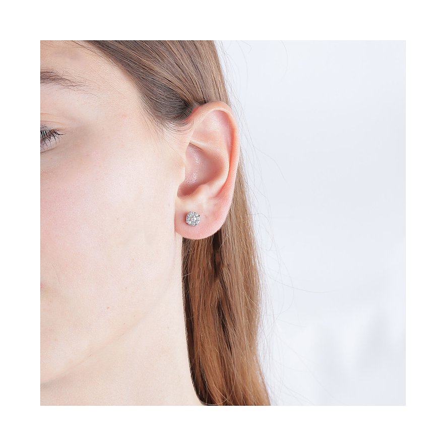 CHRIST Ohrstecker aus 585 Weißgold mit Diamanten.