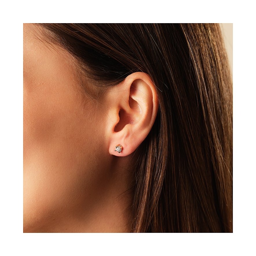 CHRIST Ohrstecker aus 585 Gelbgold mit Diamanten.