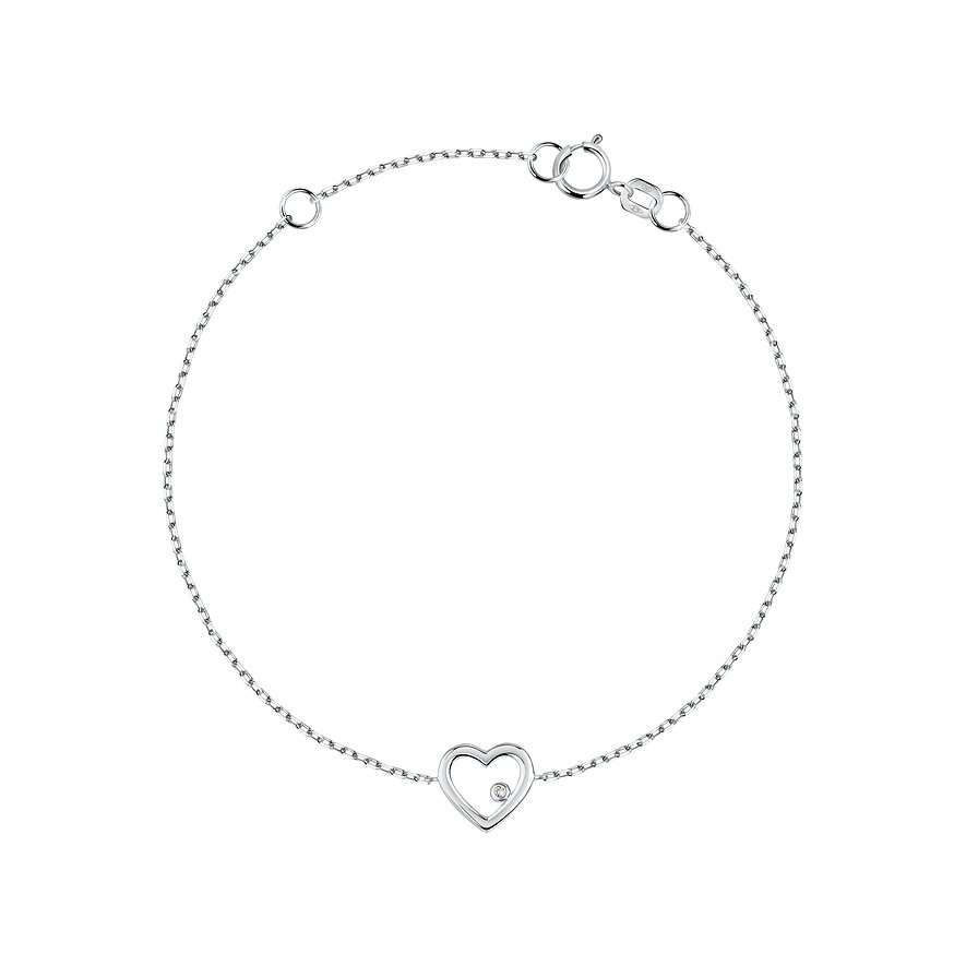 Valeria Armband, Damen, 375er Weißgold, weißgold
