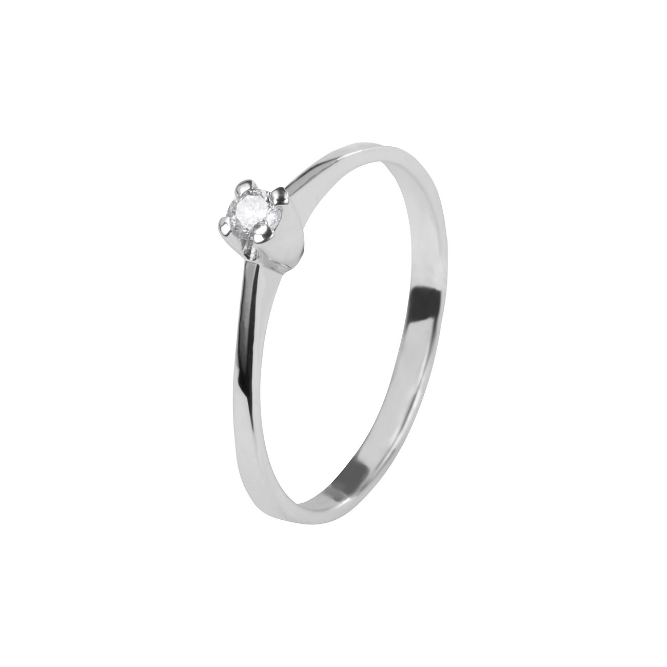 CHRIST Ring aus 375 Weißgold mit Diamant.