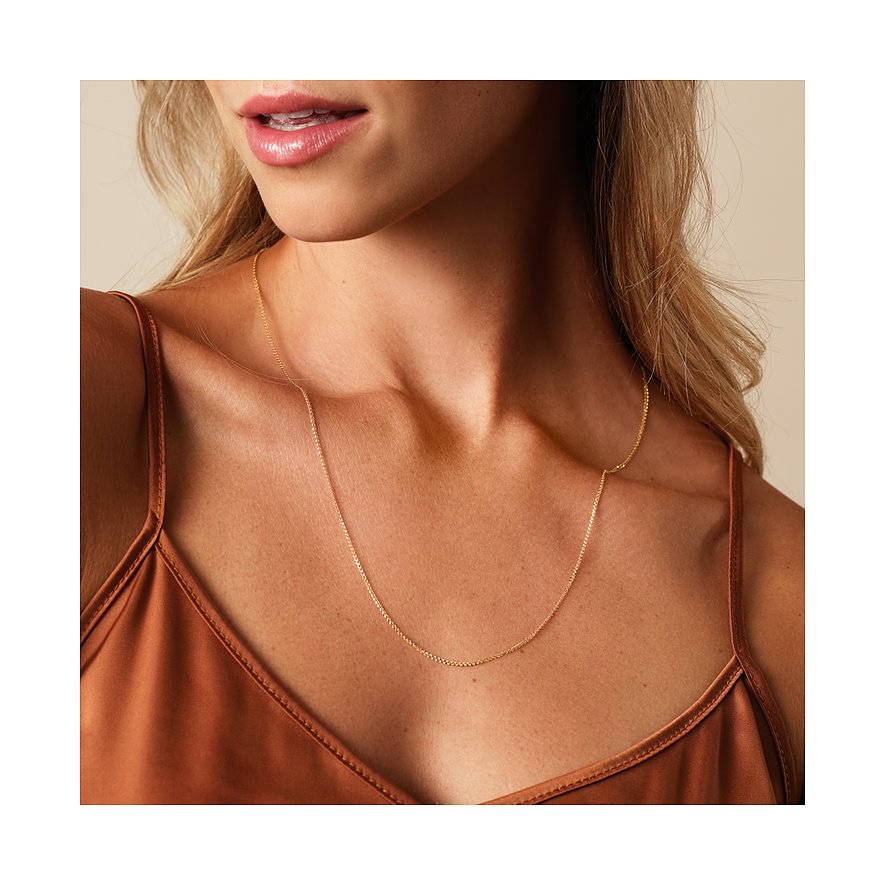 CHRIST 585 Gelbgoldkette mit feinem Gliederketten-Design.