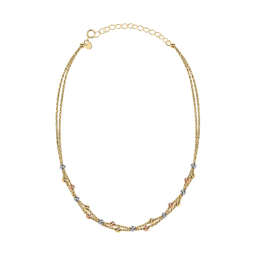 CHRIST Kette, Damen, 585er Gelbgold, 585er Weißgold, 585er Roségold, tricolor
