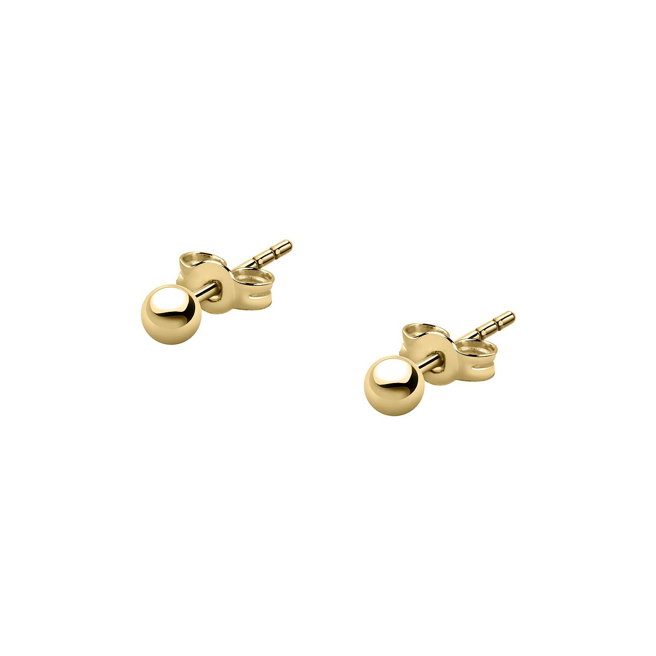 CHRIST Ohrstecker aus 585 Gelbgold mit polierter Kugel.