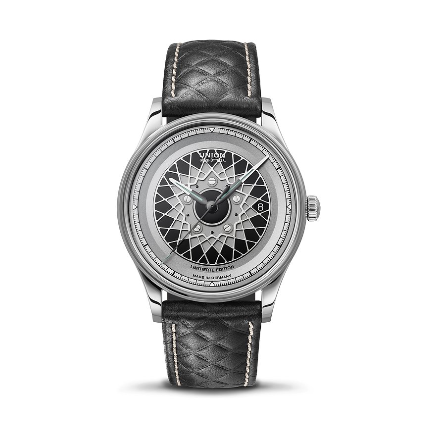 Union Glashütte Herrenuhr Noramis Datum D0164071603009, Unisex, Edelstahl, Armband: Kalbleder, Automatik, analog